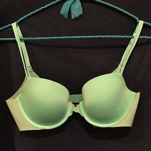 Victoria’s Secret lined demi bra in electric green